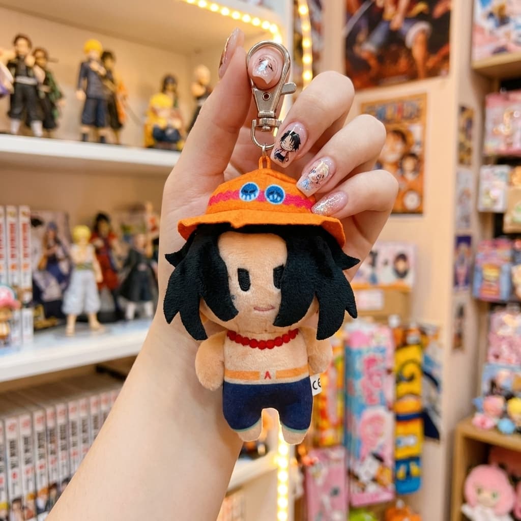 Peluche Llavero - Ace (One Piece) | Felpa Suave | 11 cm - Vista 3