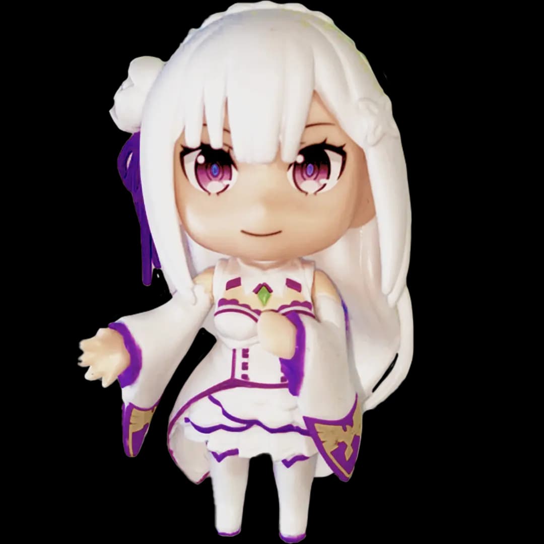 Figura Emilia Chibi (Re:Zero) | PVC | 9 cm