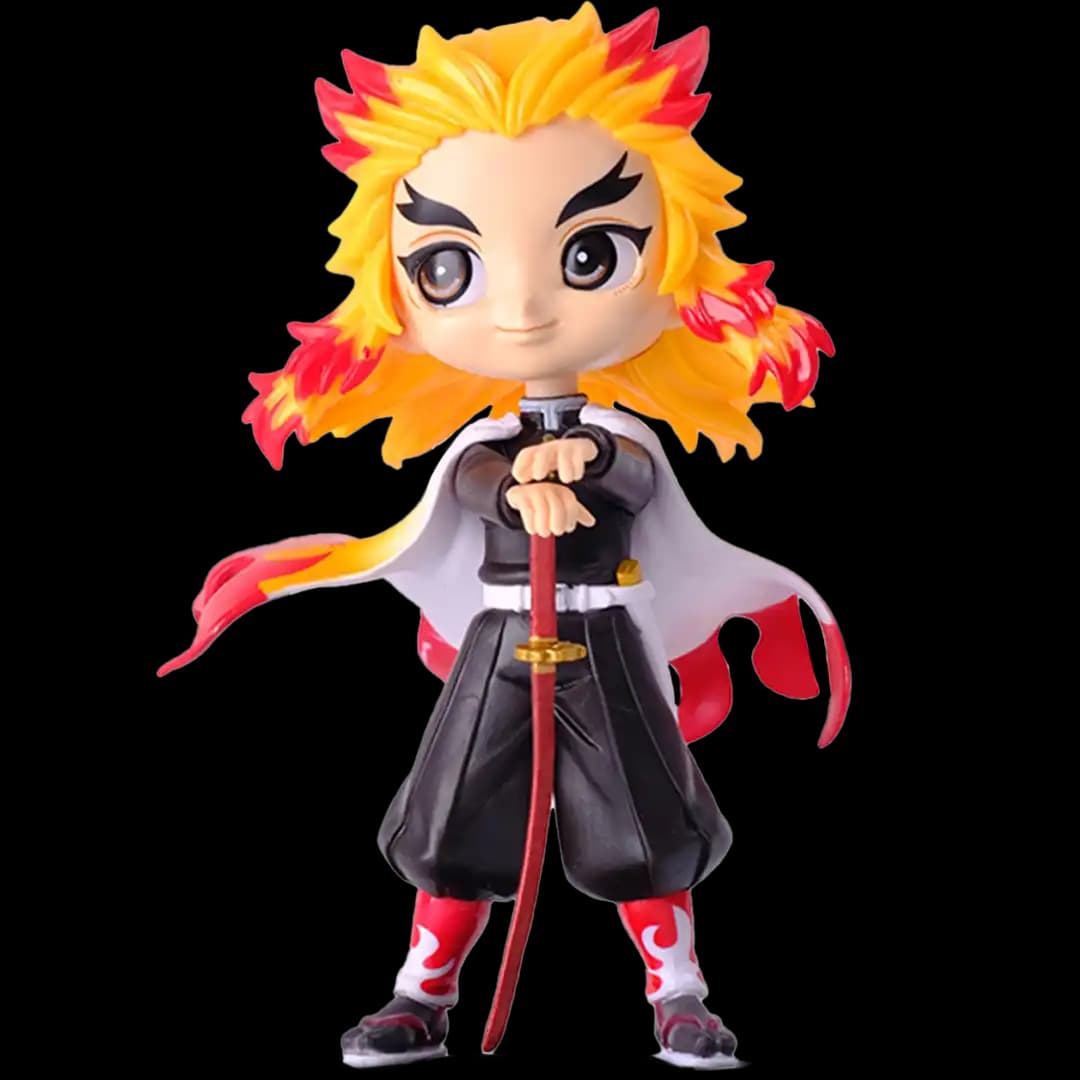 Figura Q Charm - Kyojuro Rengoku (Kimetsu no Yaiba) | PVC | 15 cm
